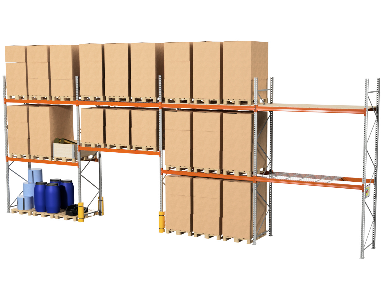 11,2 M PALLETSTELLING 3 M HOOG VOOR 36 EUROPALLETS VAN 250 KG