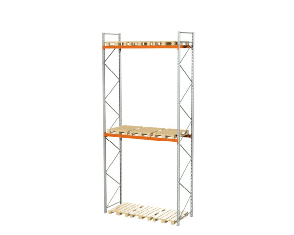2,8 M PALLETSTELLING 6 M HOOG VOOR 9 EUROPALLETS VAN 750 KG. - Afbeelding 2