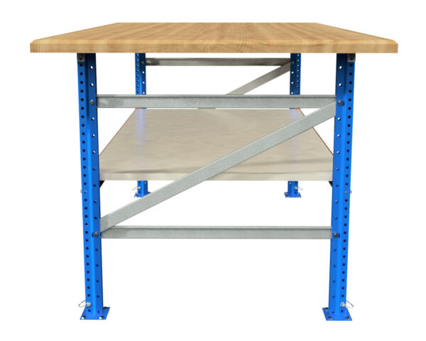 2,25 M INPAKTAFEL MET HARDHOUTEN WERKBLAD, 0,92 M HOOG EN 1 M DIEP - Afbeelding 3