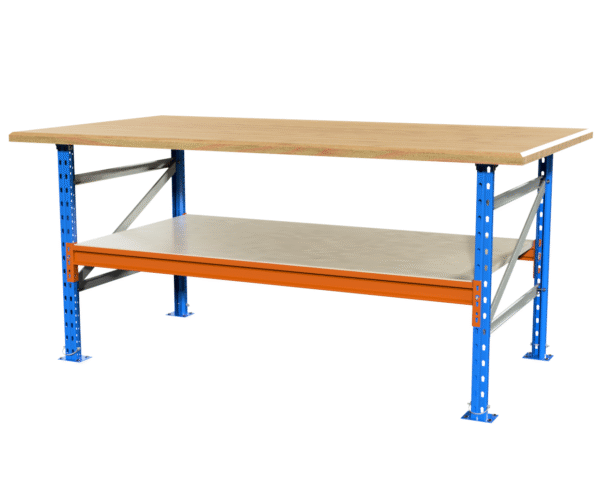 2,25 M INPAKTAFEL MET HARDHOUTEN WERKBLAD, 0,92 M HOOG EN 1 M DIEP - Afbeelding 2