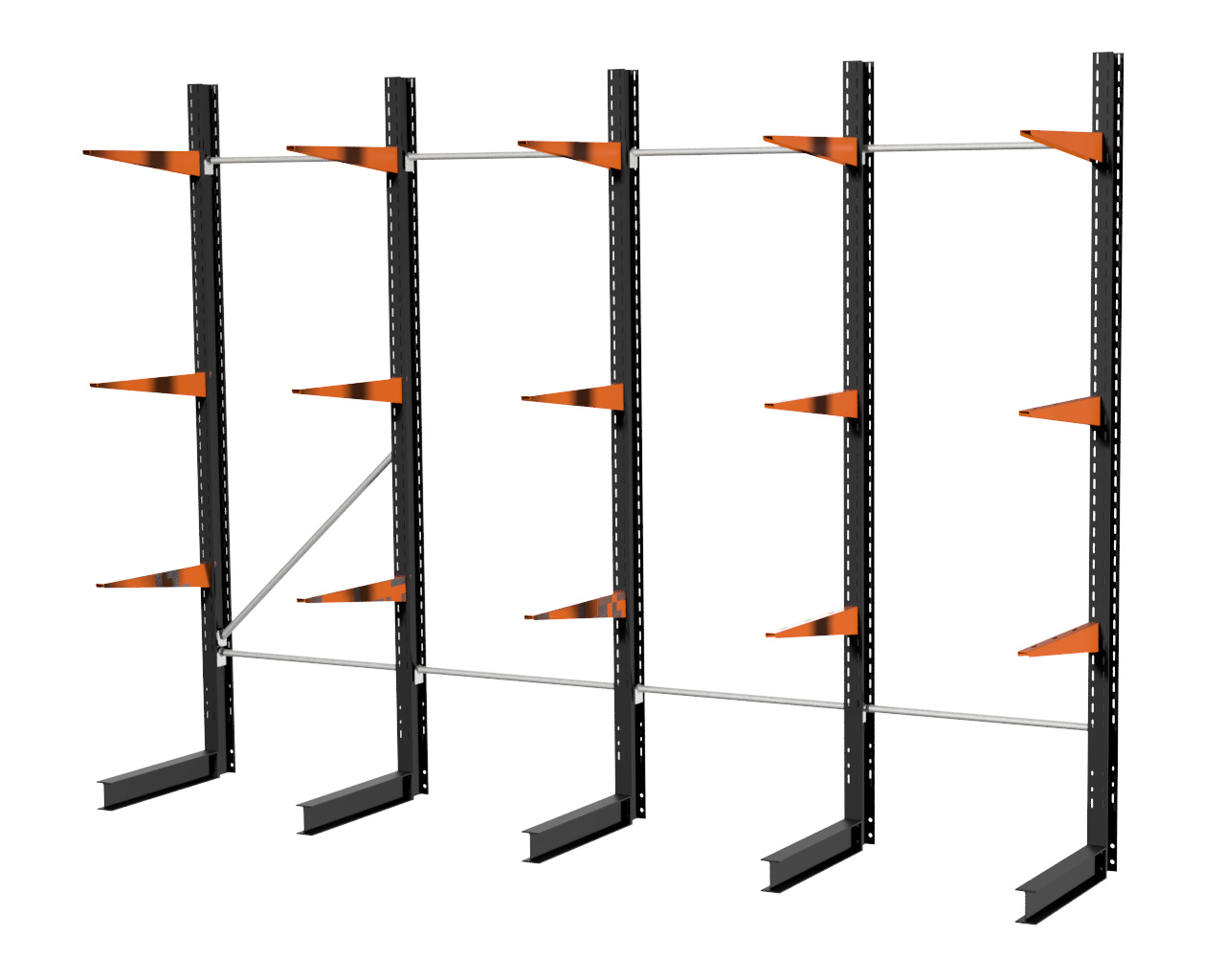 4 M DRAAGARMSTELLING HOH 1 M VAN 2 M HOOG MET 15 ARMEN VAN 0.6 M DIEP ENKELZIJDIG 4 M DRAAGARMSTELLING 2 M HOOG MET 18 ARMEN VAN 250 KG PER ARM ENKELZIJDIG