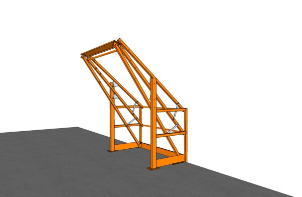 KANTELHEK VOOR PALLETOPSTEEKPLAATS, MAXIMALE INZETBREEDTE 1.5M