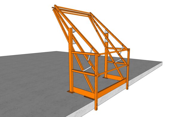 KANTELHEK VOOR PALLETOPSTEEKPLAATS, MAXIMALE INZETBREEDTE 1.5M