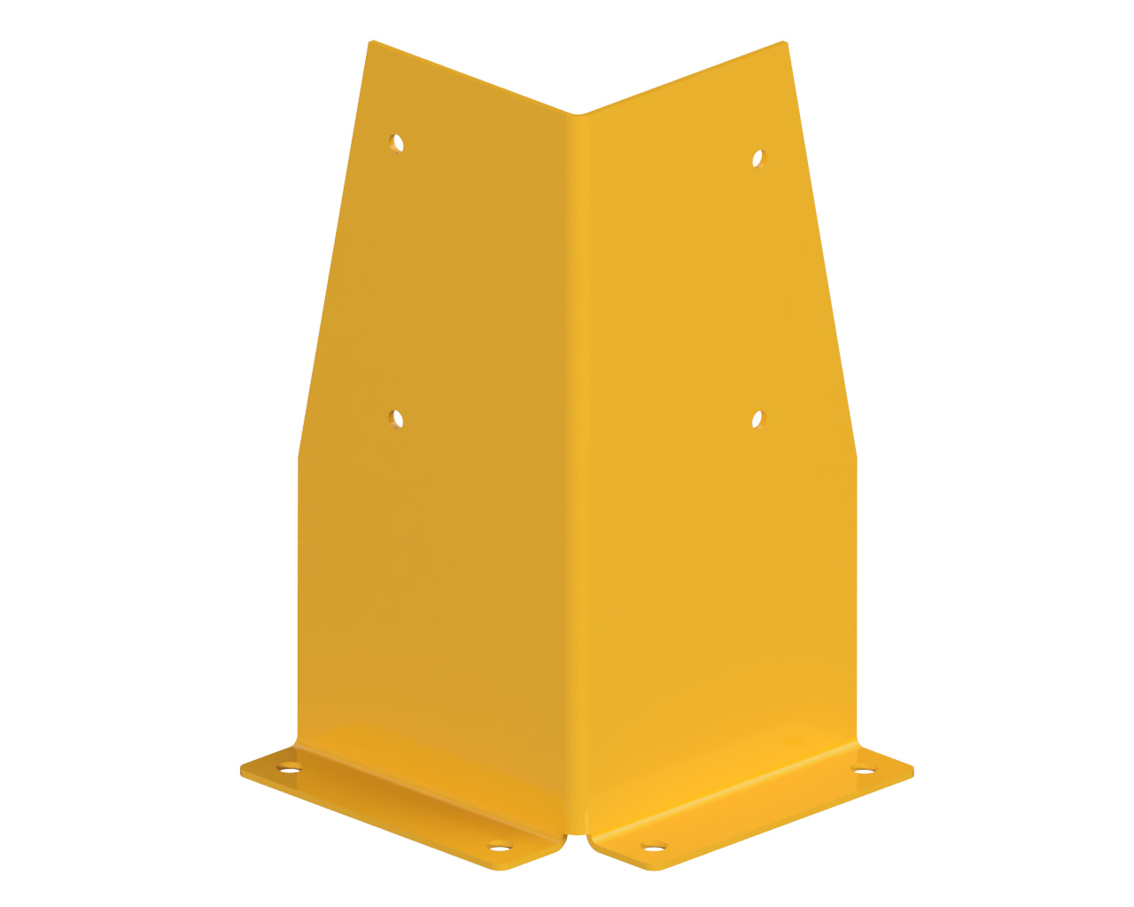 STALEN HOEKBESCHERMER, HOOGTE 0,40 M, KLEUR GEEL Stalen hoekbeschermer Hoogte 04,m kleur geel