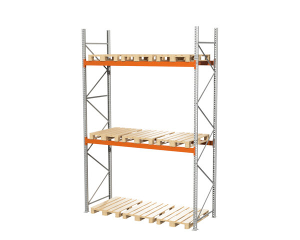 2,8 M PALLETSTELLING 4 M HOOG VOOR 9 EUROPALLETS VAN 500 KG. - Afbeelding 2