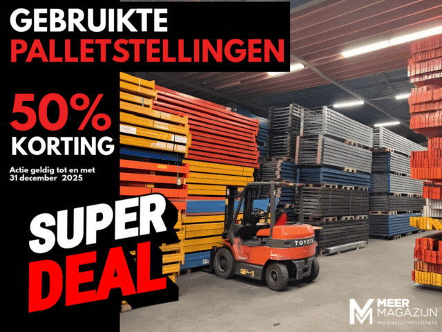 gebruikte palletstellingen 50% korting bij MeerMagazijn