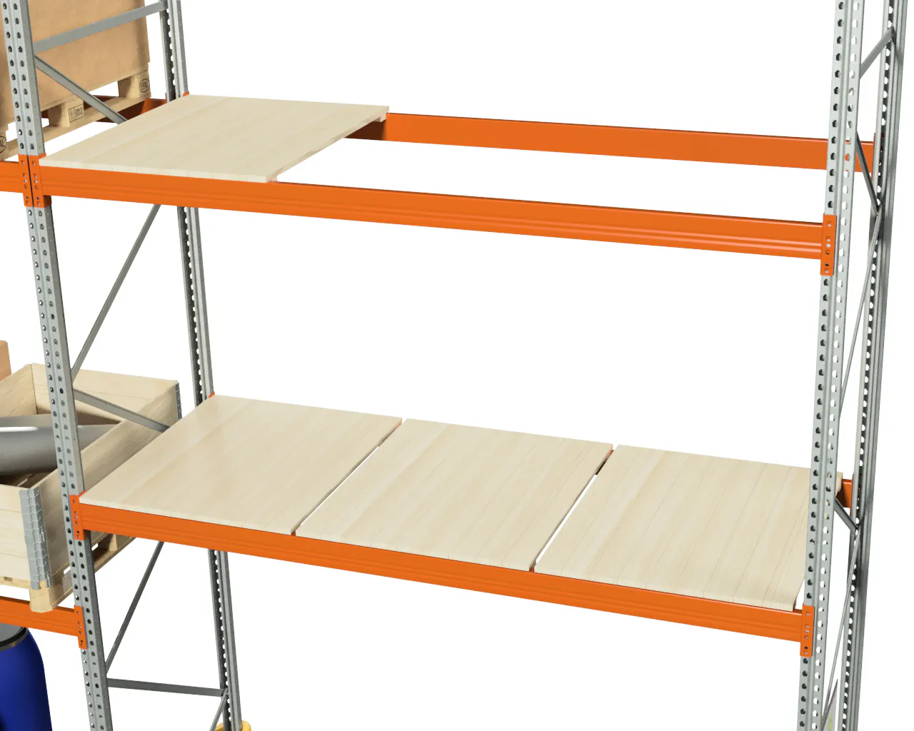 1 LOS LEGBORDNIVEAU, VURENHOUT, L 2,7 M, BREED 1,1 M, VOOR PALLETSTELLING, 3 DELEN 1 LOS LEGBORDNIVEAU, VURENHOUT, L 2,7 M, BREED 1,1 M, VOOR PALLETSTELLING, 3 DELEN - Afbeelding 2