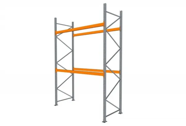 2,8 M PALLETSTELLING 5 M HOOG VOOR 9 EUROPALLETS VAN 750 KG.