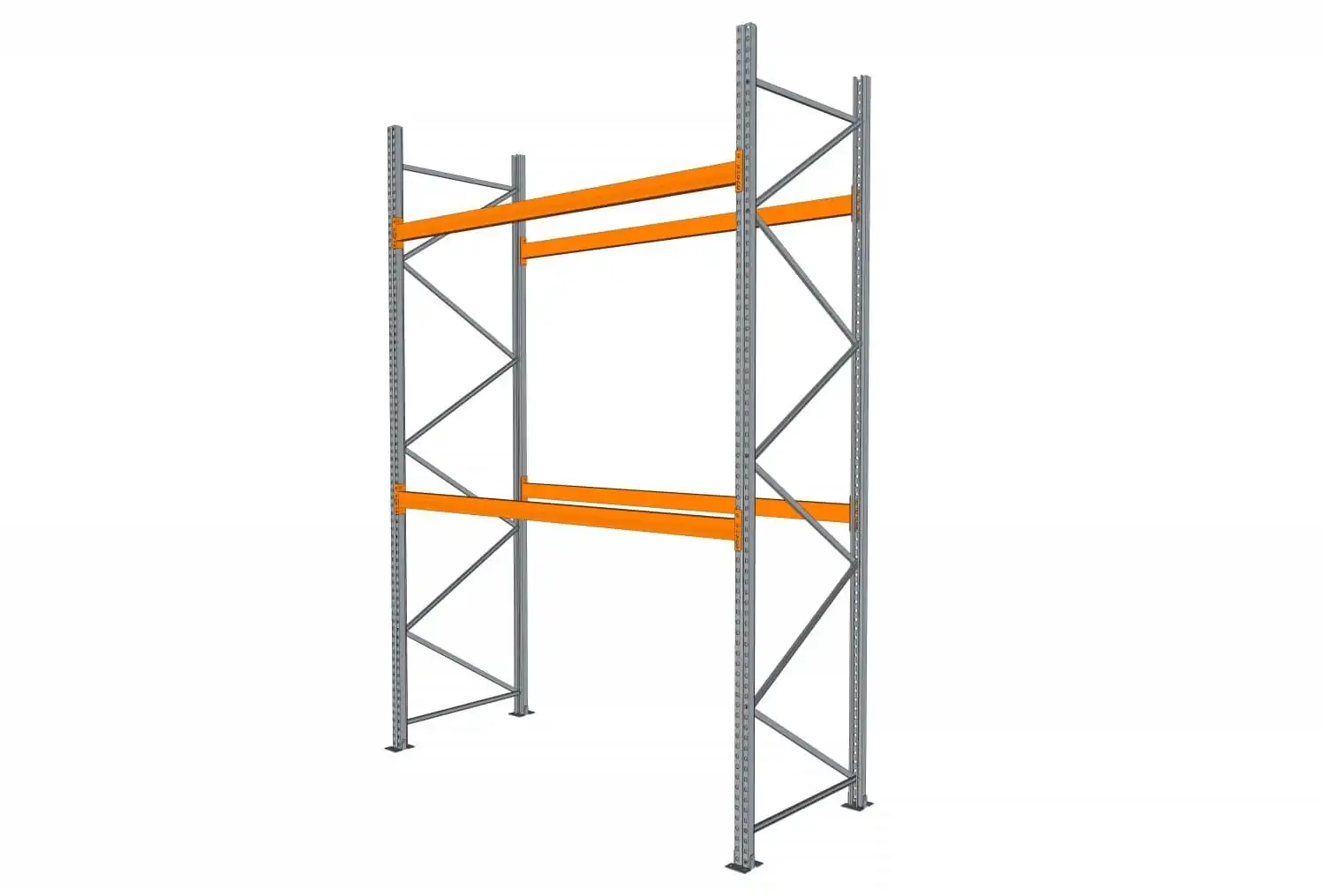 2,8 M PALLETSTELLING 4M HOOG VOOR 9 EUROPALLETS VAN 250 KG.