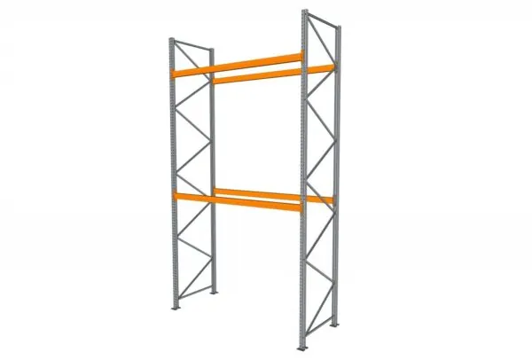 2,8 M PALLETSTELLING 5 M HOOG VOOR 9 EUROPALLETS VAN 500 KG.