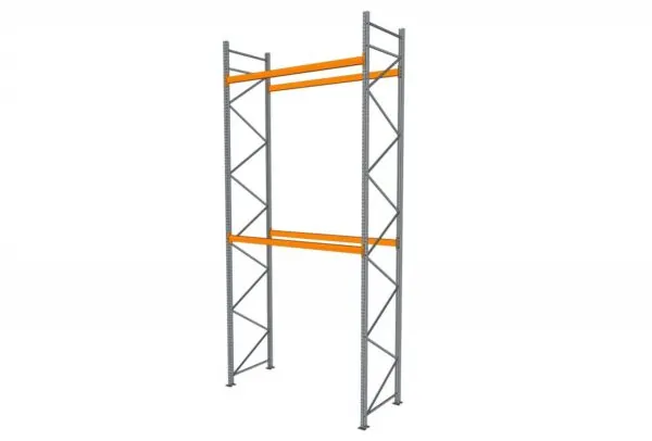 2,8 M PALLETSTELLING 6 M HOOG VOOR 9 EUROPALLETS VAN 750 KG.