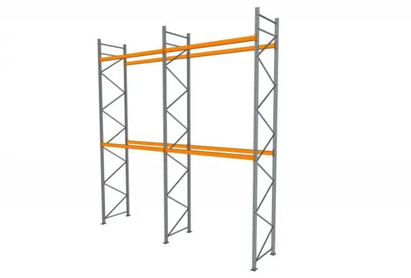 5,6 M PALLETSTELLING 6 M HOOG VOOR 18 EUROPALLETS VAN 250 KG.