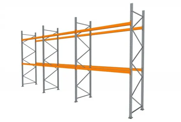8,4 M PALLETSTELLING 4 M HOOG VOOR 27 EUROPALLETS VAN 1000 KG.
