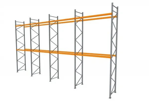 11,2 M PALLETSTELLING 6 M HOOG VOOR 36 EUROPALLETS VAN 500 KG.