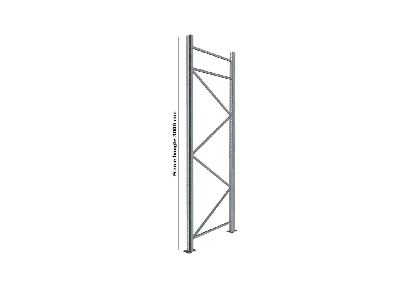 2,8 M AANBOUWSECTIE, 3 M HOOG VOOR 9 EUROPALLETS VAN 750 KG.