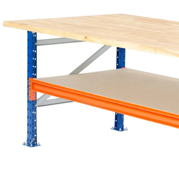 2,25 M INPAKTAFEL MET HARDHOUTEN WERKBLAD, 0,92 M HOOG EN 1 M DIEP - Afbeelding 2