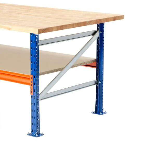 2,25 M INPAKTAFEL MET HARDHOUTEN WERKBLAD, 0,92 M HOOG EN 1 M DIEP - Afbeelding 3