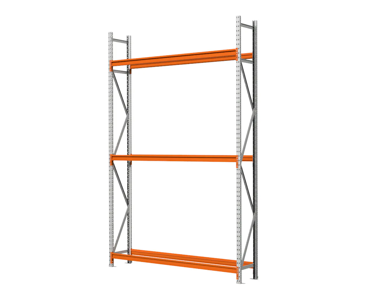 BANDENSTELLING 2M HOOG, 3M LANG, 3 NIVEAUS, 1 SECTIE, 0,4M DIEP