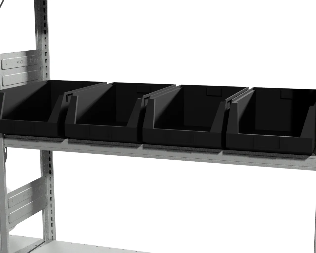 Legbordstelling magazijn bakken