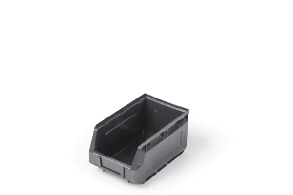 KUNSTSTOF MAGAZIJNBAK, STAPELBAAR, 240*145*125 MM (LxBxH), KLEUR ZWART