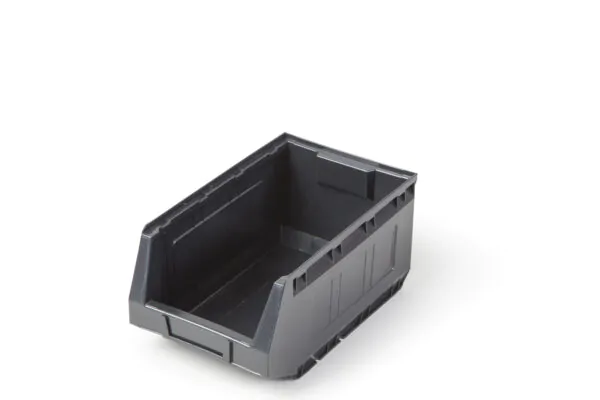 KUNSTSTOF MAGAZIJNBAK, STAPELBAAR, 345*207*165 MM (LxBxH), KLEUR ZWART