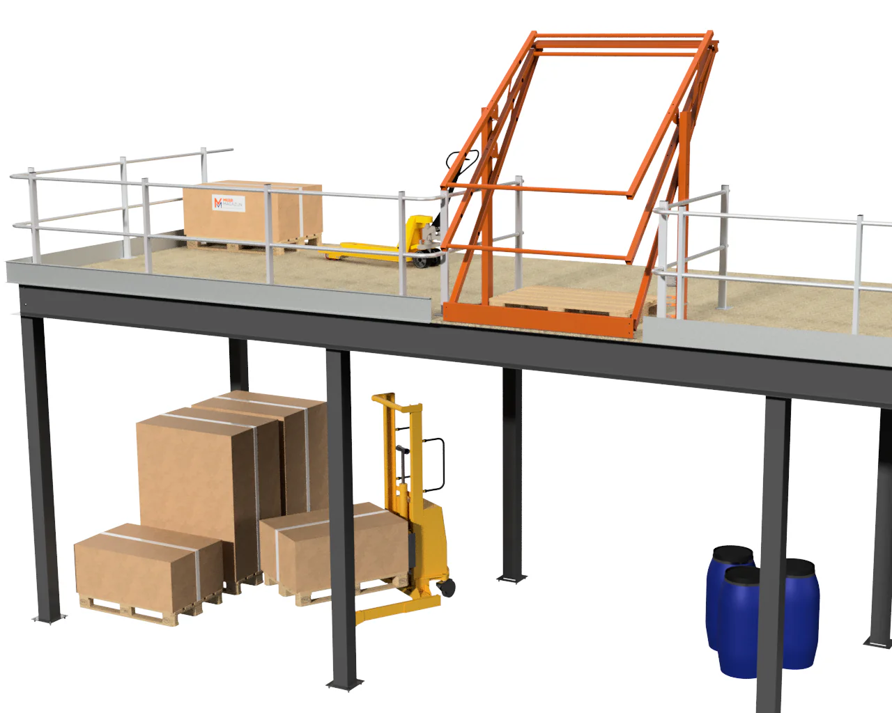 KANTELHEK VOOR PALLETOPSTEEKPLAATS, MAXIMALE INZETBREEDTE 1.5M KANTELHEK VOOR PALLETOPSTEEKPLAATS, MAXIMALE INZETBREEDTE 1.5M