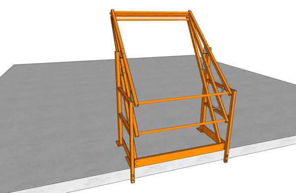 KANTELHEK VOOR PALLETOPSTEEKPLAATS, MAXIMALE INZETBREEDTE 2.5M - Afbeelding 2