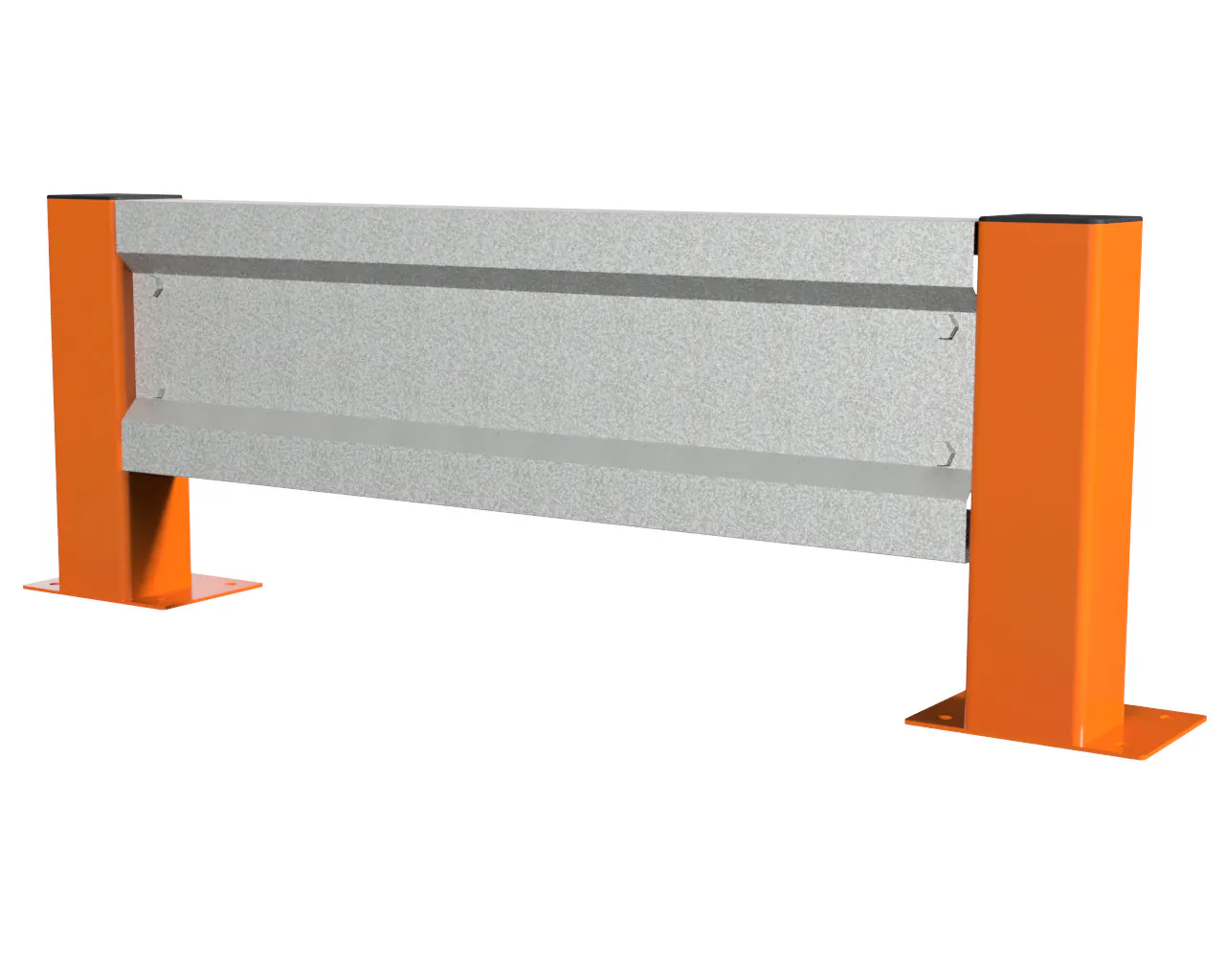 1 LOSSE AANRIJBEVEILIGING, VAN 1,2 M BREED EN 0,4 M HOOG (STAAL)