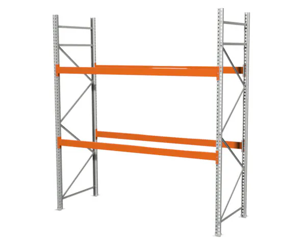 2,8 M PALLETSTELLING 3 M HOOG VOOR 9 EUROPALLETS VAN 500 KG. - Afbeelding 2
