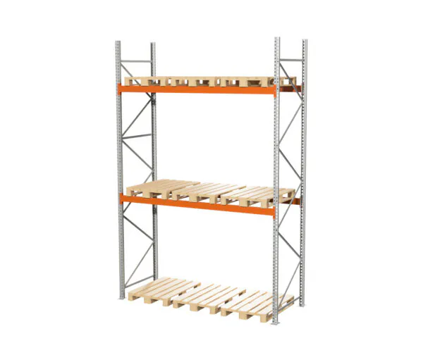 2,8 M PALLETSTELLING 4 M HOOG VOOR 9 EUROPALLETS VAN 500 KG. - Afbeelding 2