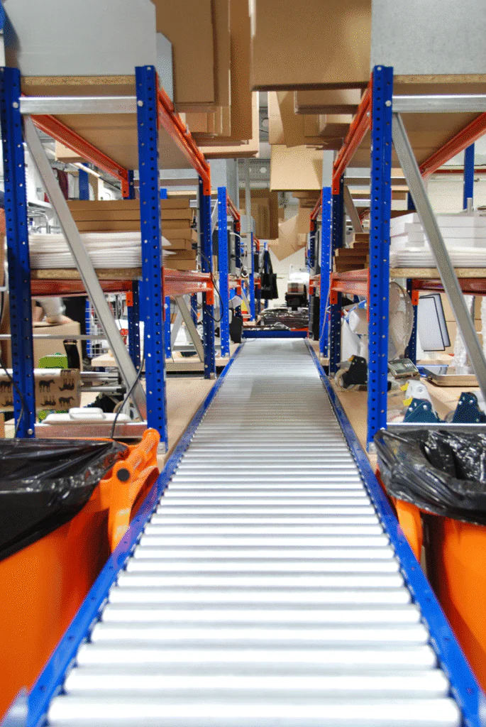 Rollerbaan voor intern transport