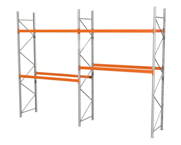 5,6 M PALLETSTELLING 5 M HOOG VOOR 18 EUROPALLETS VAN 250 KG. - Afbeelding 2